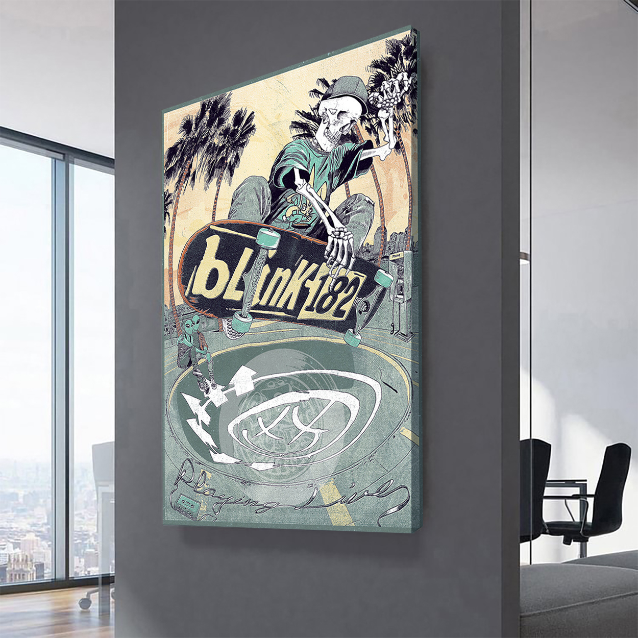 Blink 182 Band Poster Canvas Wall Art 