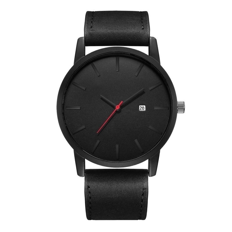 Simple Big Watch Men’s Fashion Matte Belt Quartz Watch Calendar Men’s Sports Watch