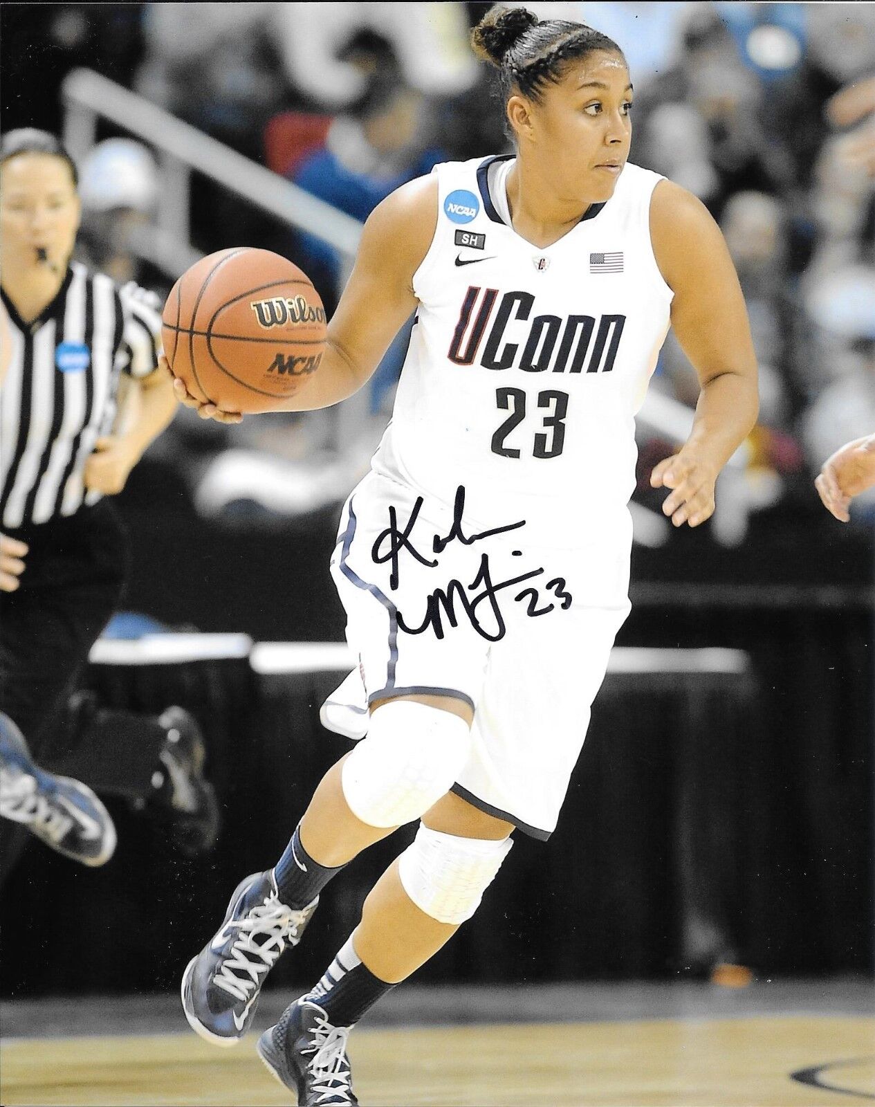 KALEENA MOSQUEDA-LEWIS HAND SIGNED UCONN LADY HUSKIES 8X10 Photo Poster painting W/COA