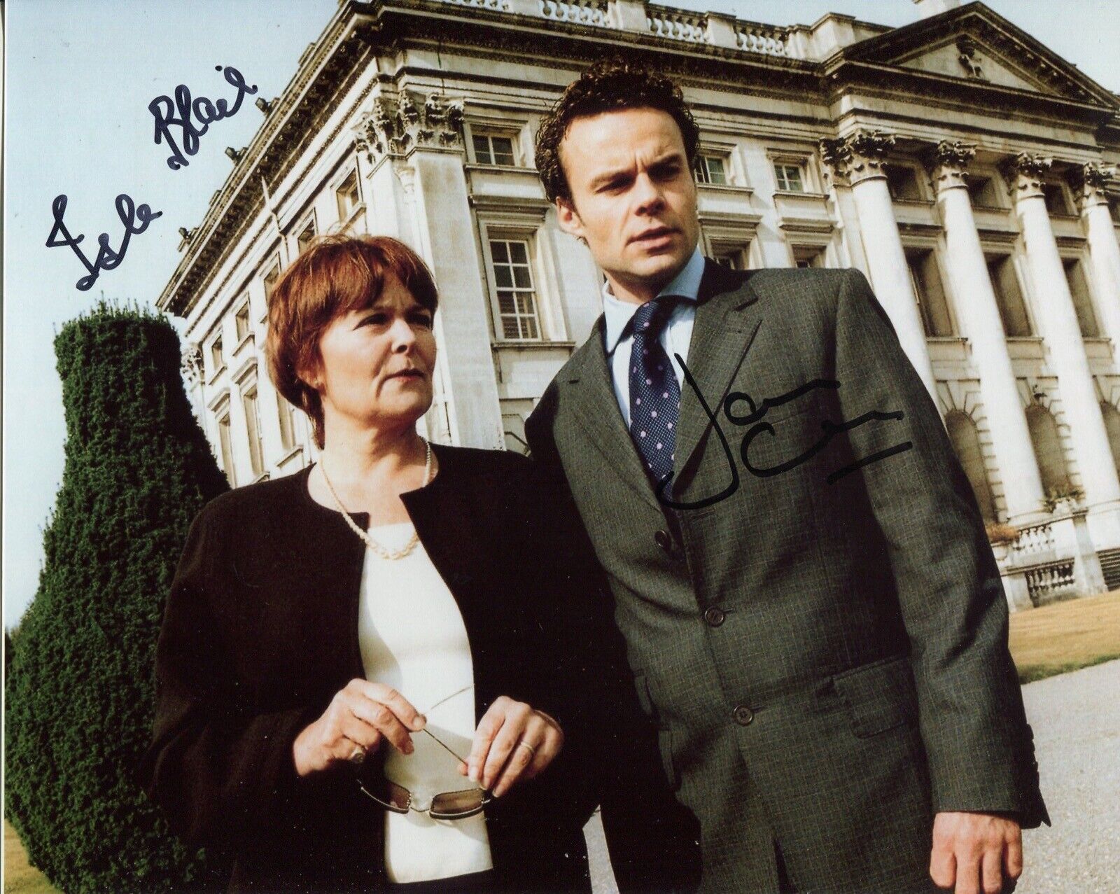 Jamie Glover and Isla Blair signed NEW TRICKS 8x10 scene Photo Poster painting