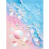 Framed Pearl Diamond Painting - Special Shaped - Seashell Waves (17x22cm)