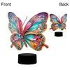 (US Local)DIY 5D Diamond Painting Acrylic Butterfly  Night Light Lamp Home Decoration Ornament Gift Kit