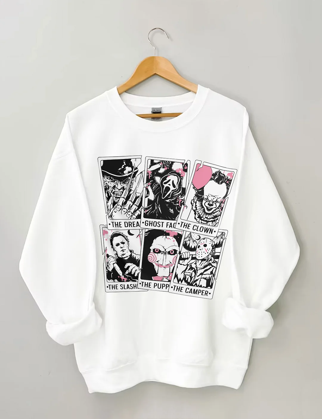Horror Characters Tarot Card Sweatshirt
