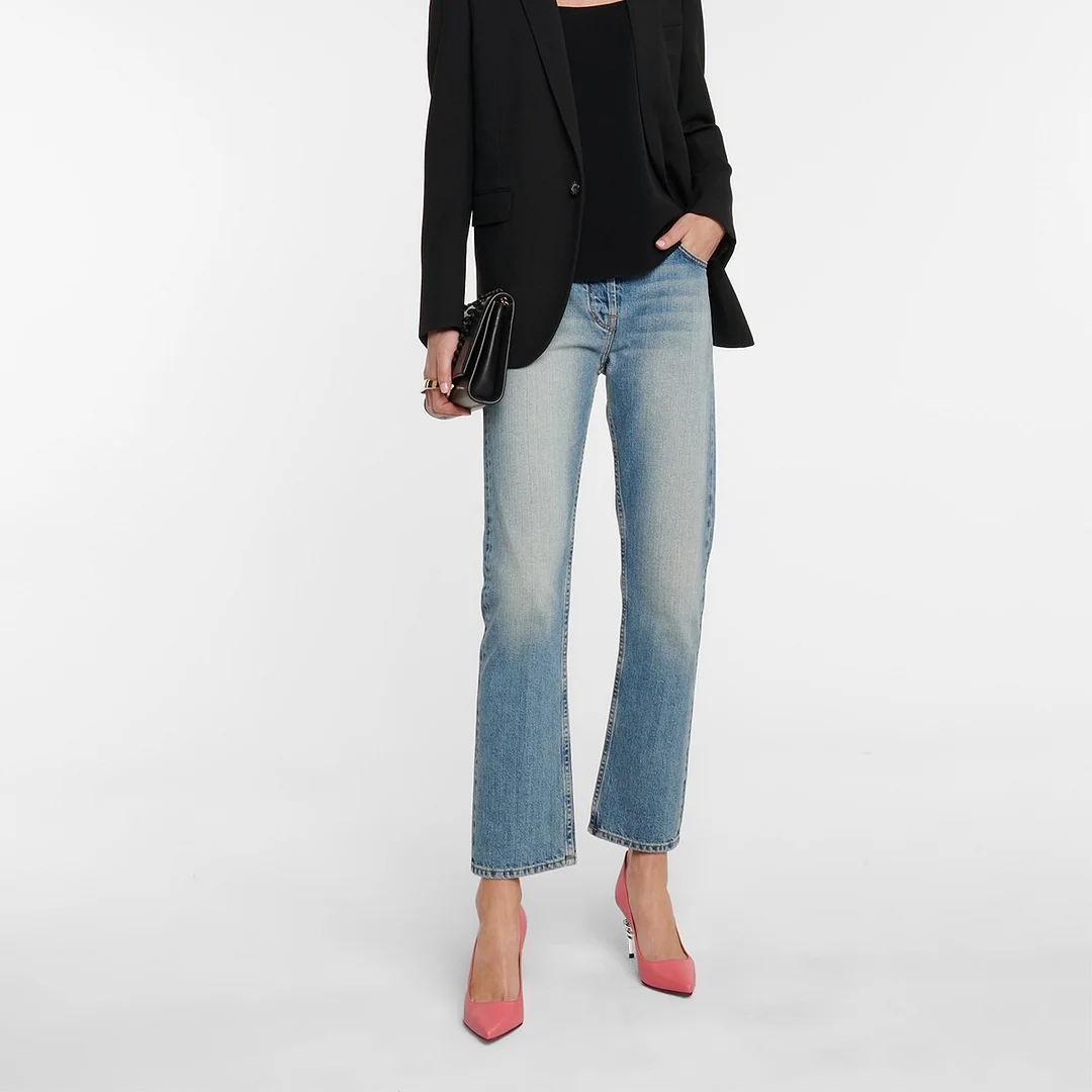 Elegant Vegan Leather Decorative Heel Pointed Toe Pink Pumps