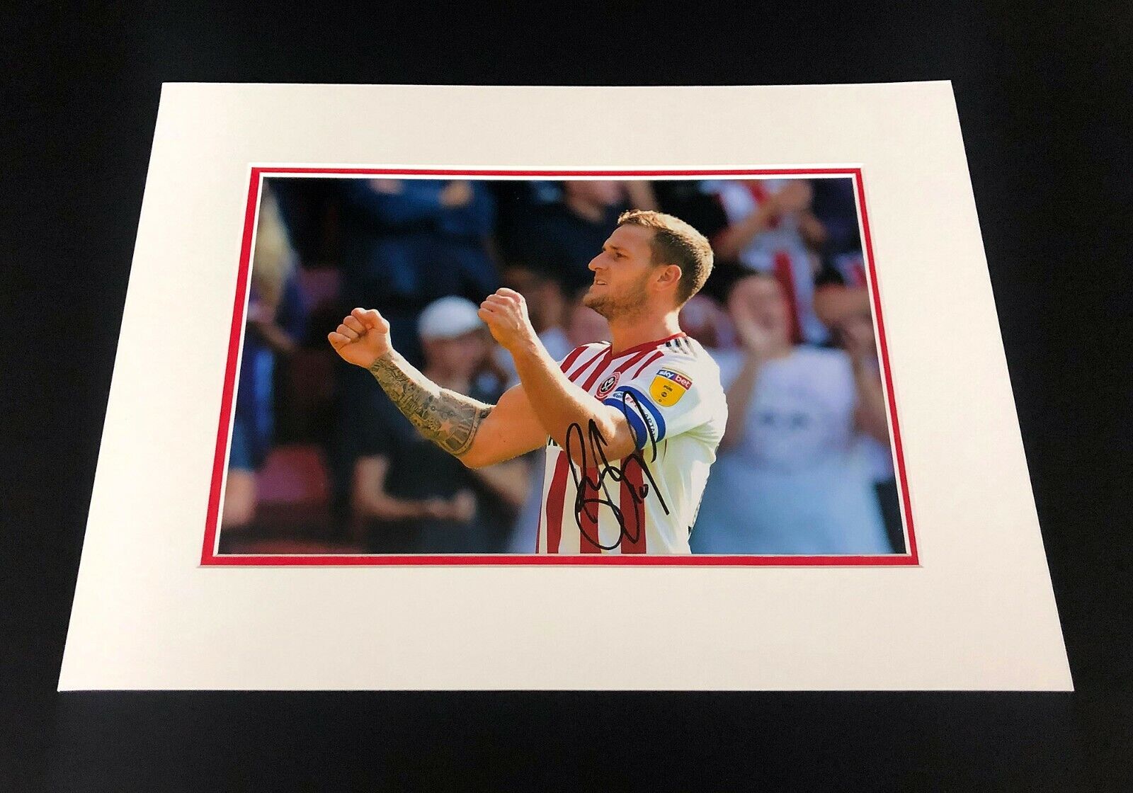 Billy SHARP Signed Photo Poster painting Mount Display 16x12 in Sheffield United SUFC AFTAL COA