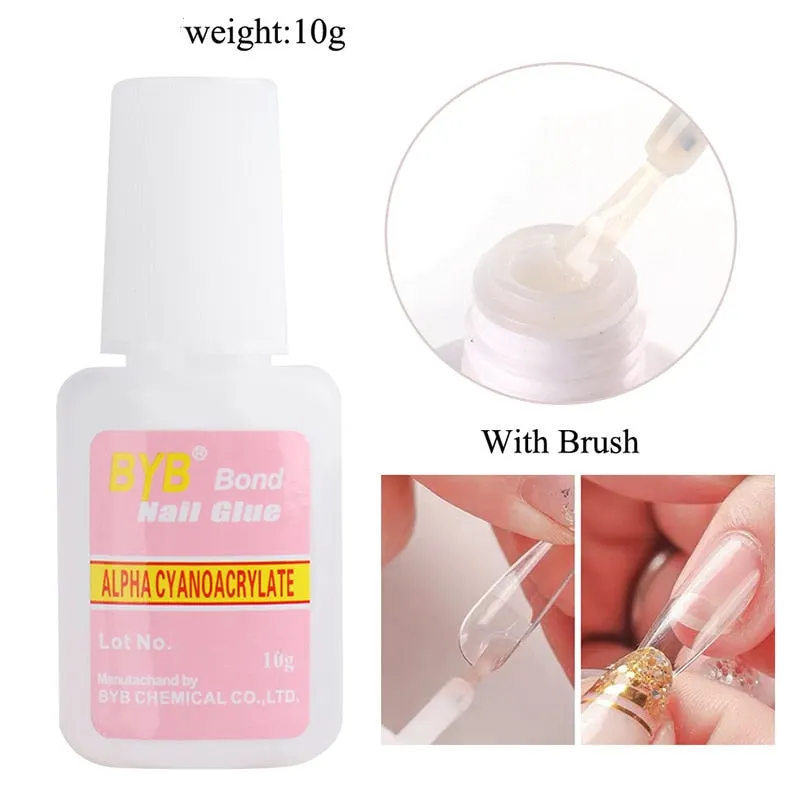 10pcs 2g Mini  Acrylic Glue Art Decorate Tips for All Kind False Nail press on for girls DIY nail art-Nail Inspo