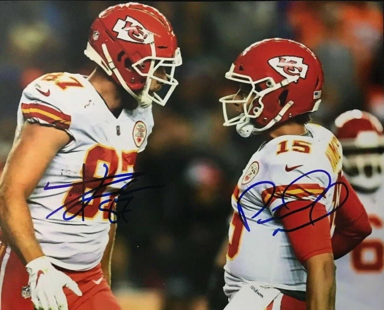 Patrick Mahomes / Travis Kelce CHIEFS Signed Autographed 8 x 10 Photo Poster painting REPRINT