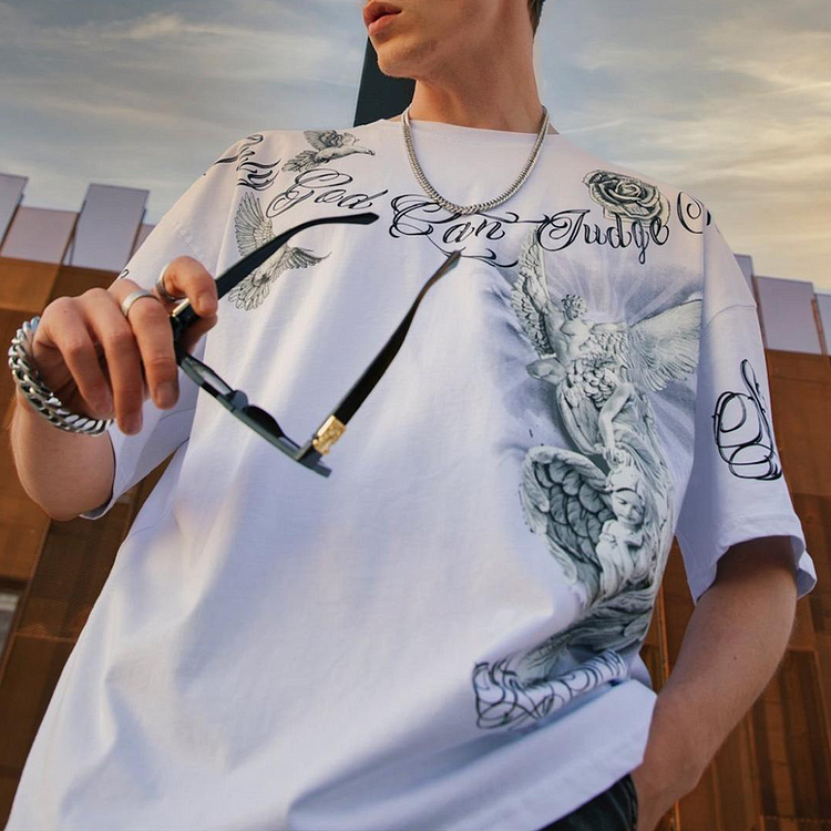 Men's Simple Plus Size Casual Fashion T-Shirt fe56