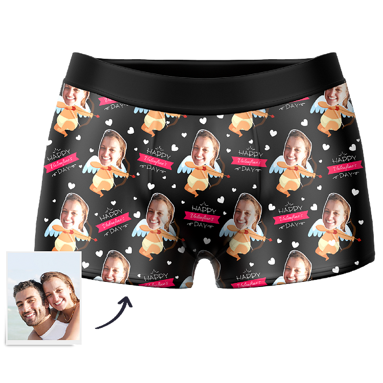 Custom Valentine's Day Face Boxer Shorts