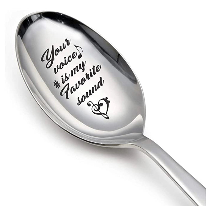 New Valentine’s Day Gift Lettering Stainless Steel Long Handle Spoon