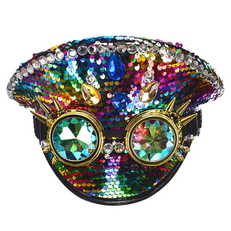 Fashion Sequin Rhinestone Canvas Hat