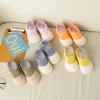 Korean autumn boys and girls baby contrast color soft bottom non-slip not easy to fall off baby toddler shoes socks shoes