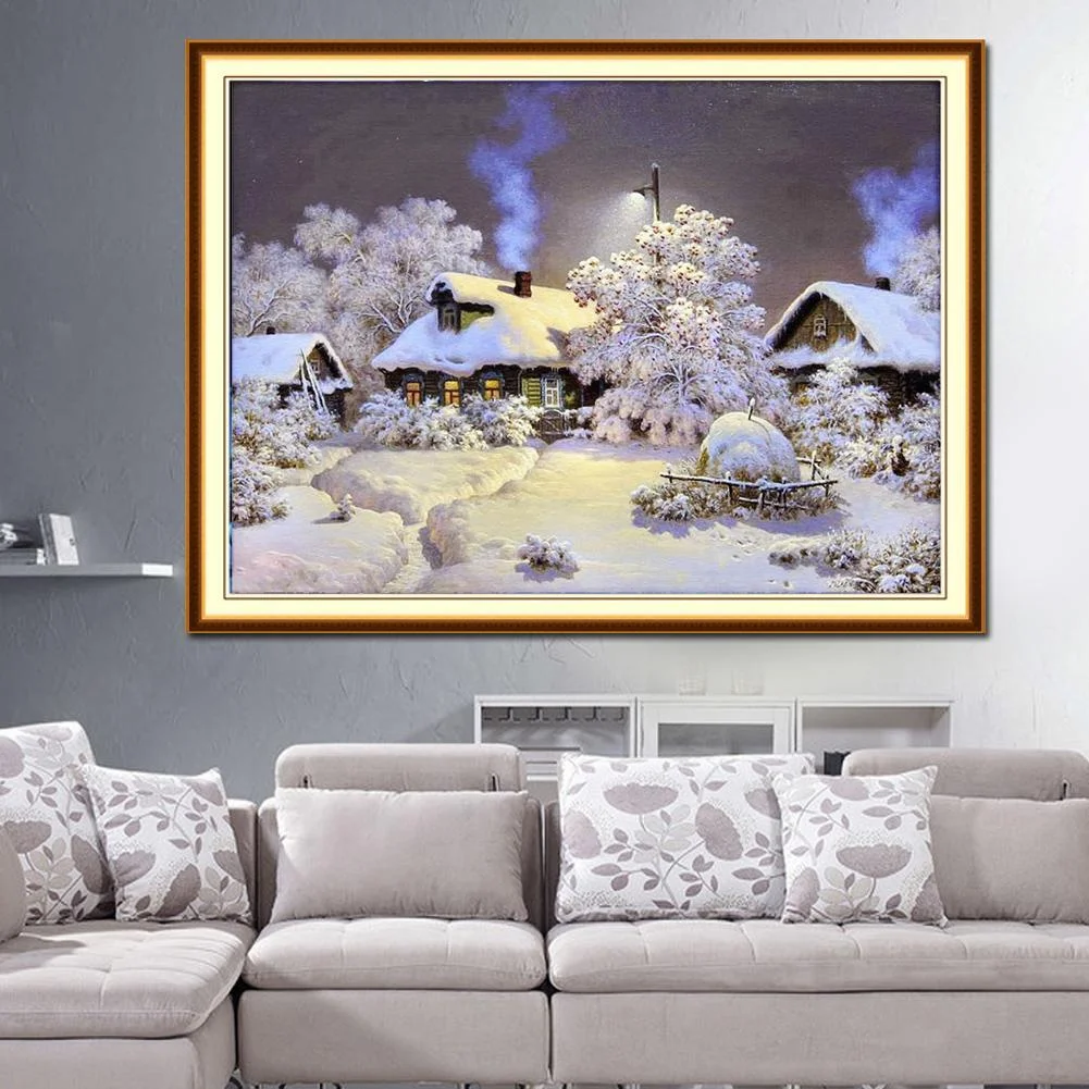 Diamond Painting - Partial Round Drill - Snow House(30*24cm)