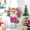 >SALE<Acrylic Special Shaped Christmas Stocking Pomeranian Hanging Diamond Kits Decor