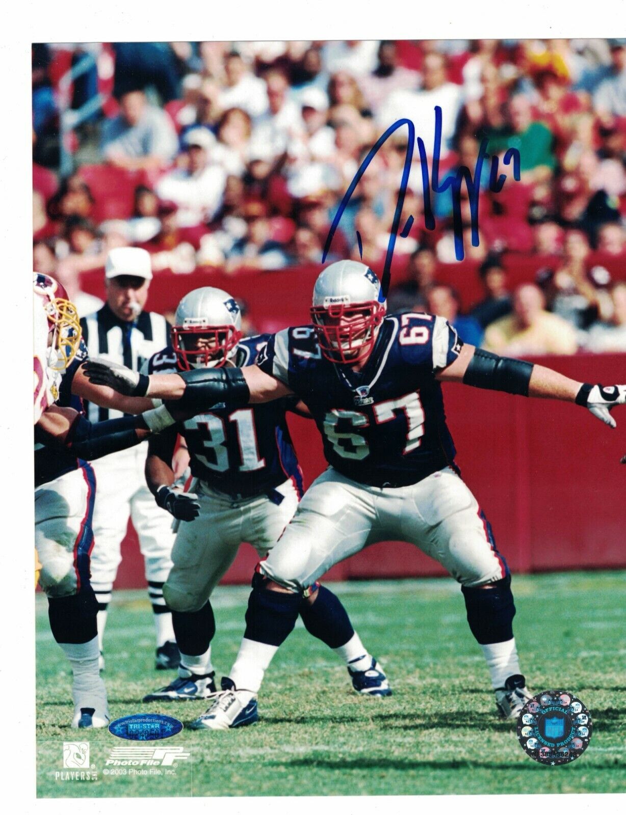 Dan Koppan New England Patriots Signed 8 x 10