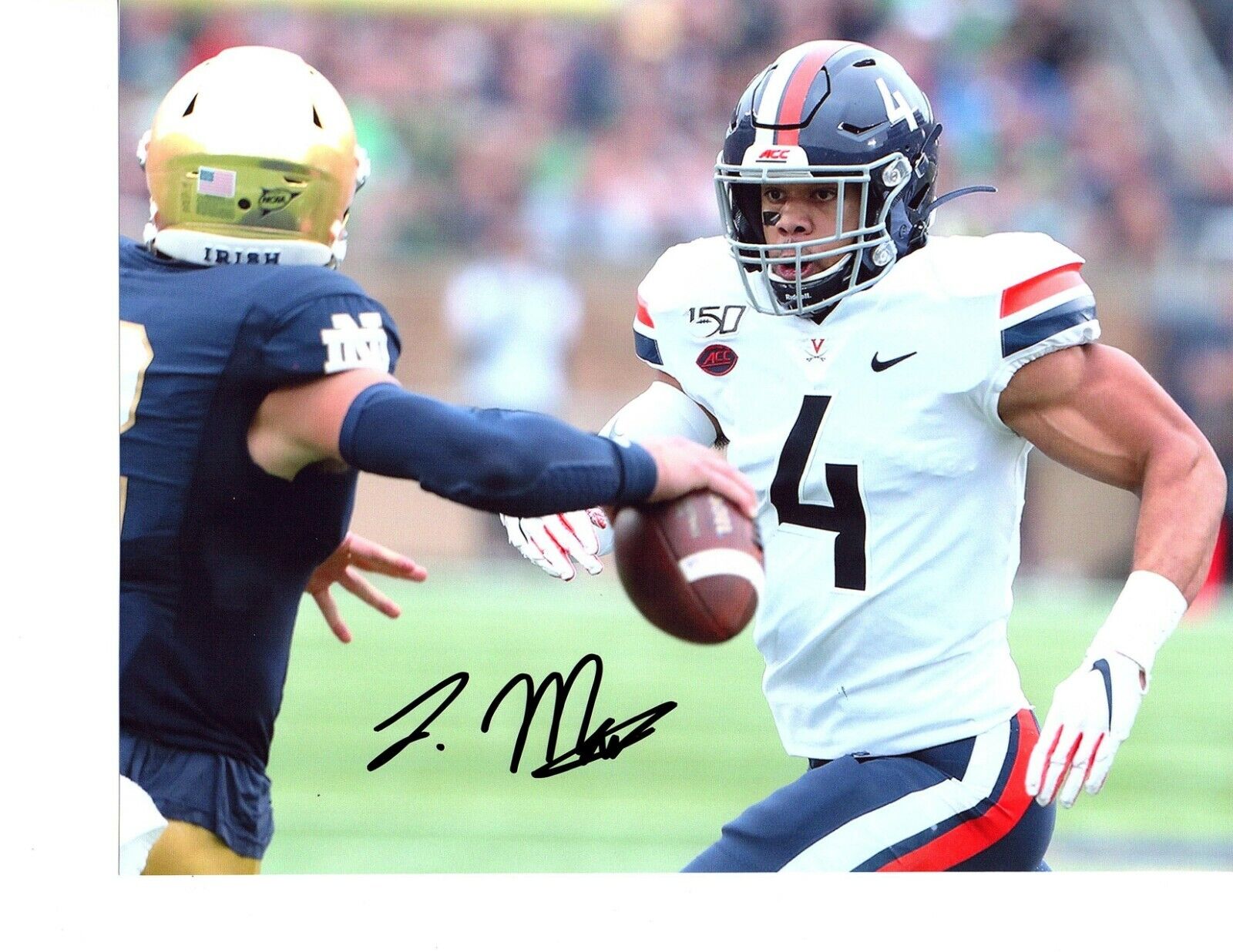 Jordan Mack Virginia Cavaliers signed autographed 8x10 football Photo Poster painting UVA