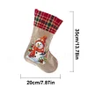 Linen Diamond Painting Christmas Socks 5D Rhinestone Xmas Socks for Kid Gift