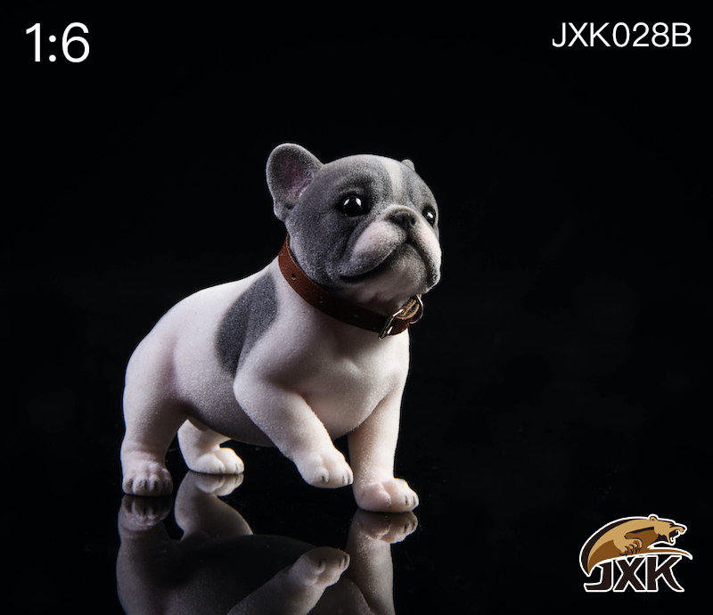 JXK 1/6 JXK028 French bulldog Planted Hair Dog Animal Model-aliexpress