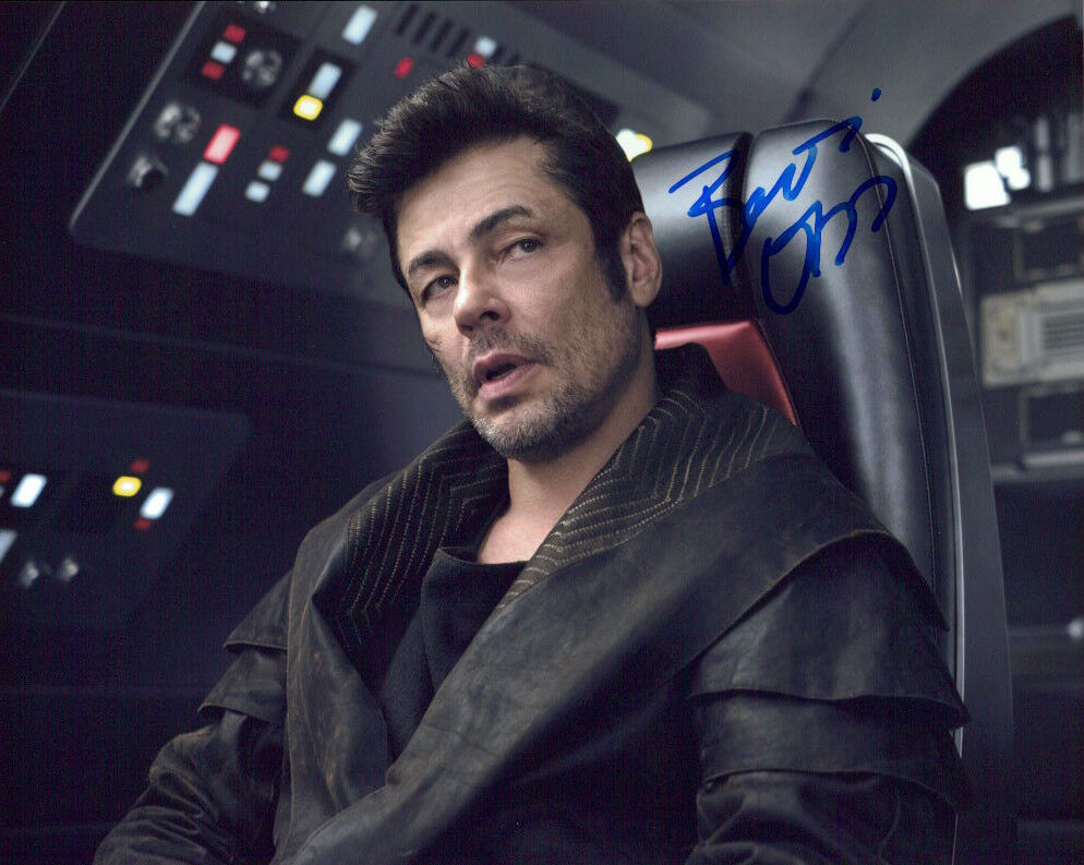 Benicio Del Toro (Star Wars: the Last Jedi) signed authentic 8x10 Photo Poster painting COA