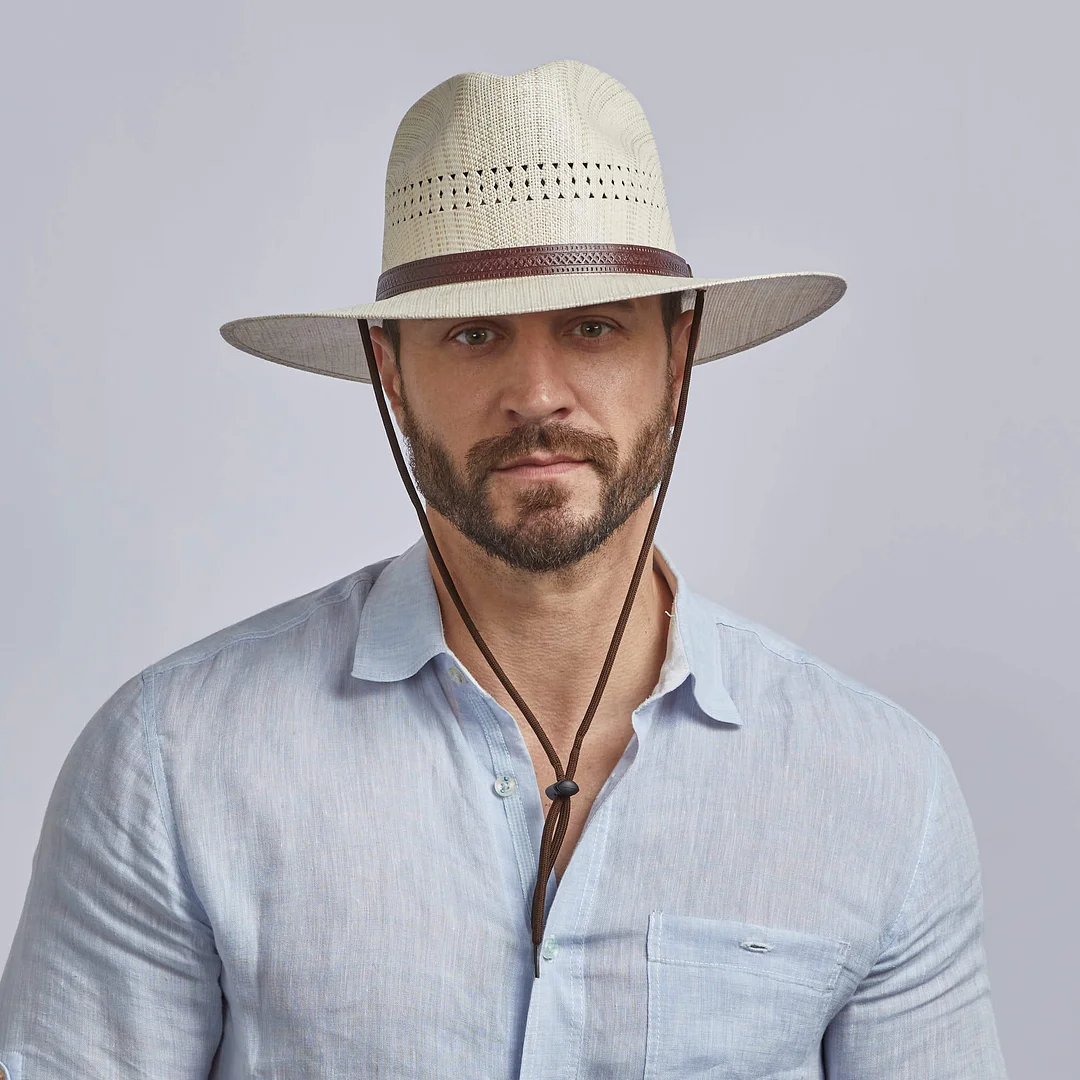 Barcelona - Mens Wide Brim Straw Sun Hat
