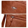 Sac &agrave; bandouli&egrave;re en cuir souple &agrave; pochettes multiples