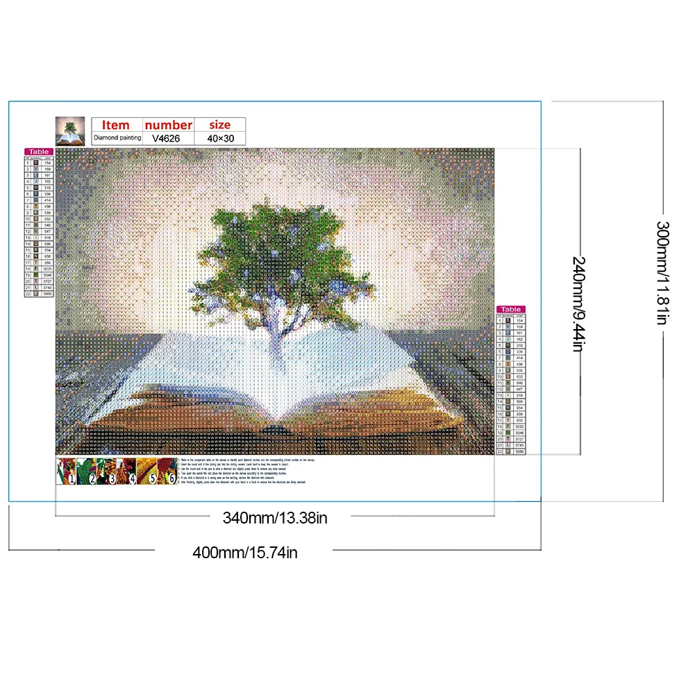 Full Round Diamond Painting 40*30cm - Magic Tree