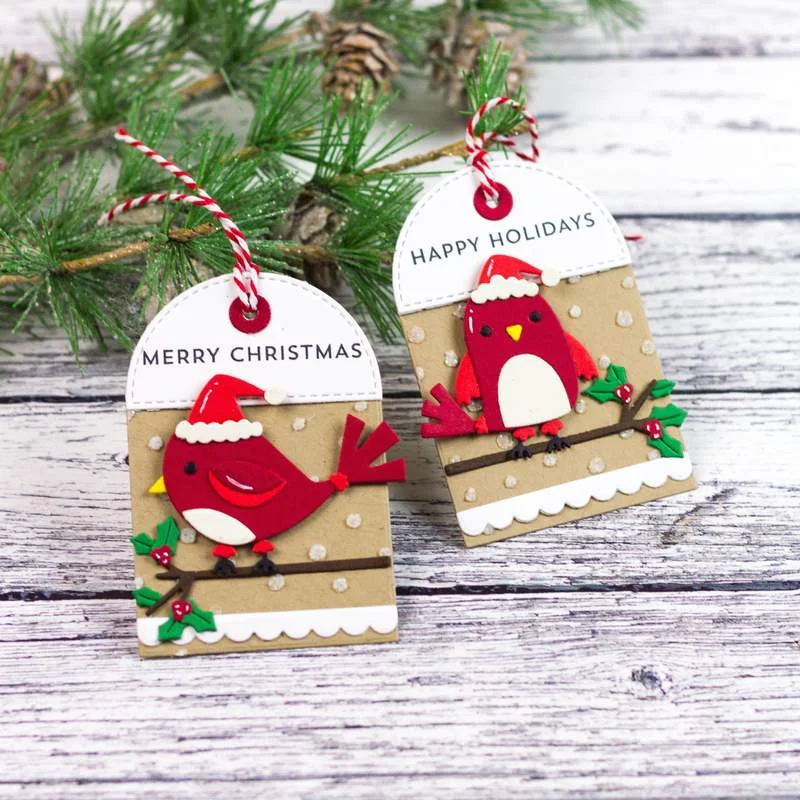 Piggy Craft metal cutting dies cut die mold Christmas hat bird Scrapbook paper craft knife mould blade punch stencils dies