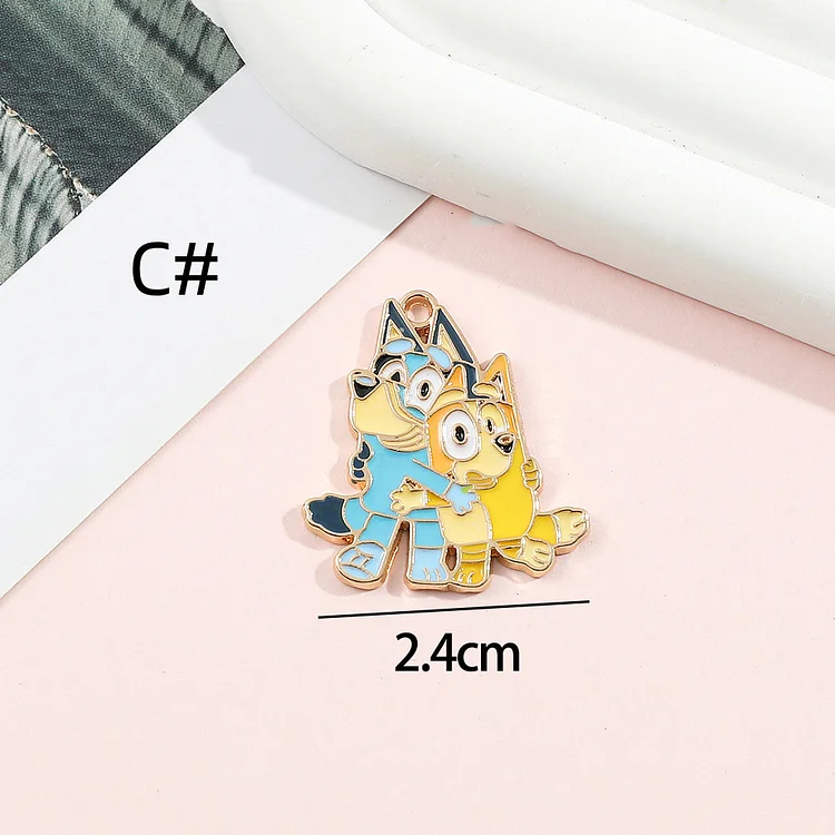 10/30pcs Cartoon Series Cartoon Brui Anime Charm Enamel Brui bingo qili Charm Pendant Bracelet DIY Earring Necklace Key Chain Jewelry Accessories