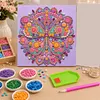 DIY Pre-Framed Mandala Butterfly Button Art Canvas Kit