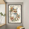 (Big Size) Vintage Poster Fox - 11CT Stamped Cross Stitch 40*60cm/15.75*23.62in