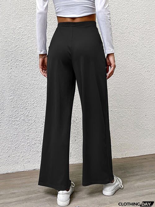 High Waist Straight Pants