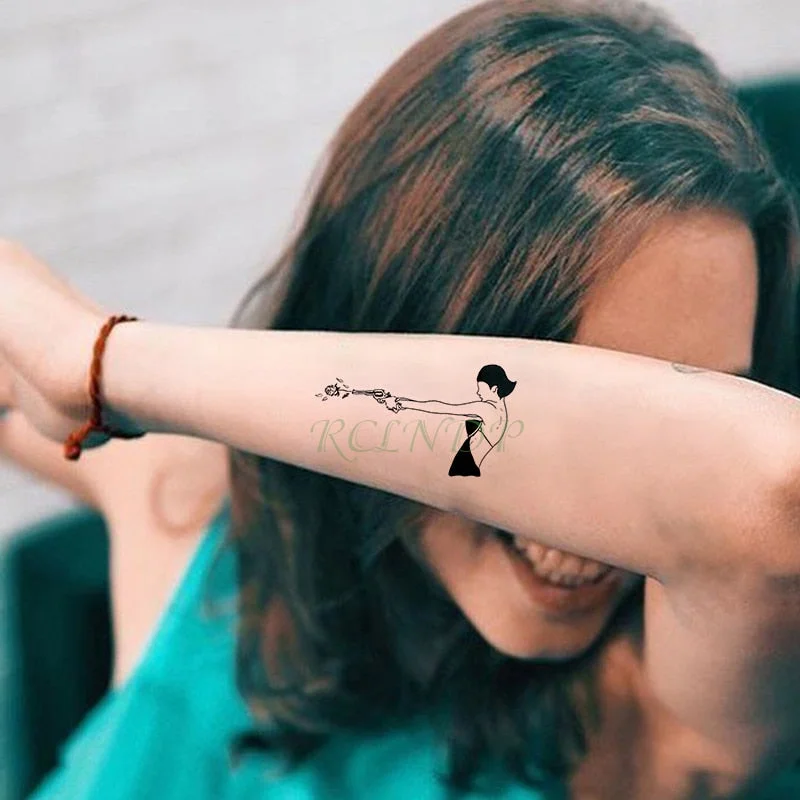 Waterproof Temporary Tattoo Stickers Cross Tribal Totem Fake Tatto Flash Tatoo Tatouage Neck Hand Back Foot for Girl Women Men