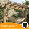 [US Local Warehouse] 2 Pack Pergola Brackets 6x6 (Actual 5.5x5.5in) Posts Caps Tie Brackets Galvanized Steels Gazebo Hardware Kit for Gazebos Deck & Porch Post To Beam