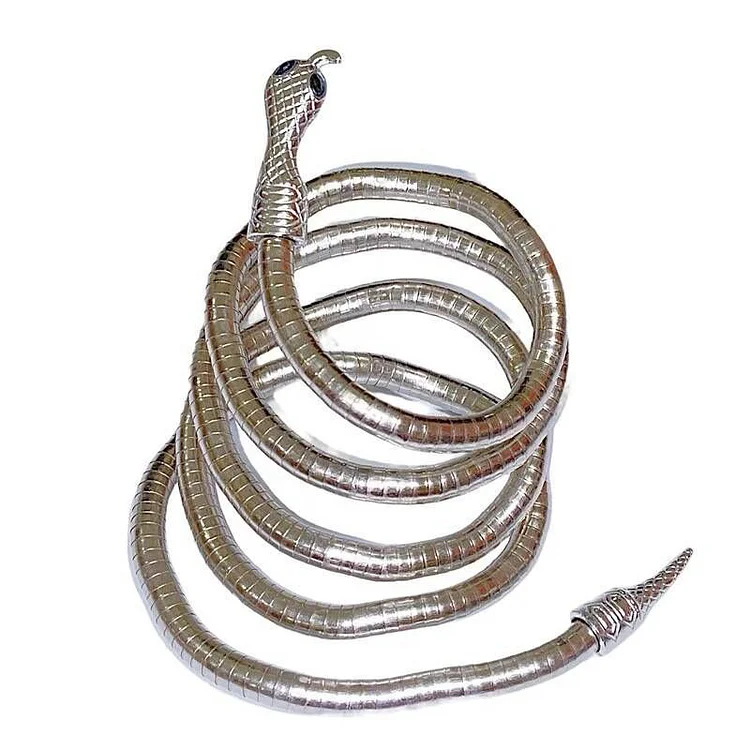 Minority silver snake necklace