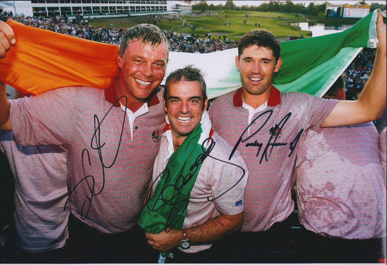 Paul McGINLEY HARRINGTON CLARKE SIGNED Autograph Photo Poster painting AFTAL COA Ryder Cup Golf
