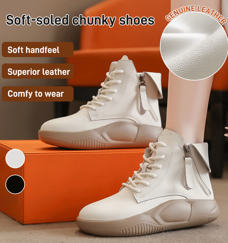 Thick-Soled High-Top Soft-Soled Chunky Shoes