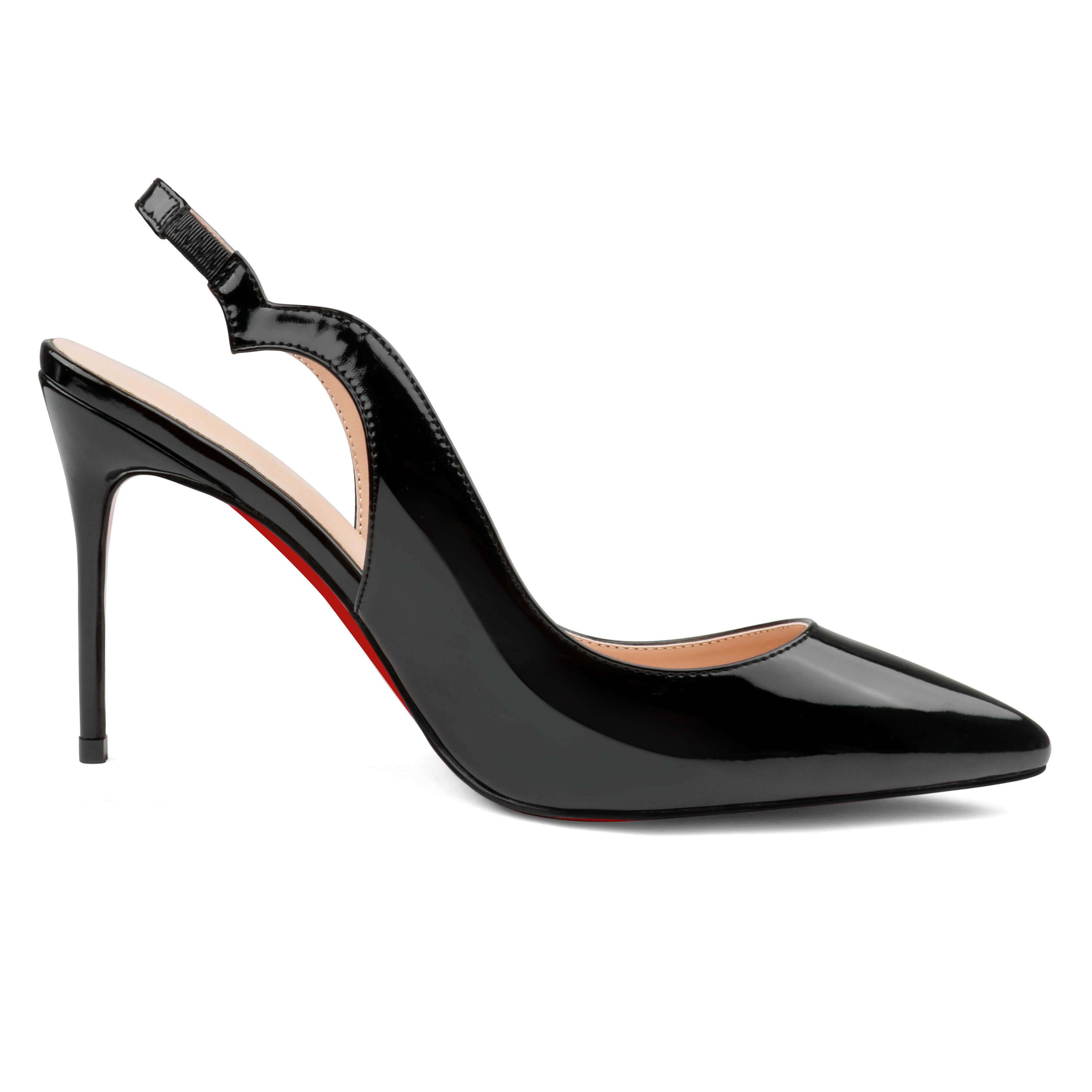 Women's Curved Design Slingback Heel Platform Peep/Pointed Toe Party ...