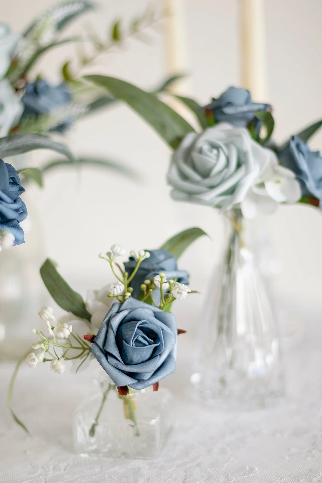 1.5"-2" Foam Rosebud & Petite Rose with Stem - 18 Colors