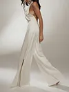 Simple Stylish Halterneck Hollow Backless Loose Casual Jumpsuit