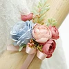 10PCS Wedding Bridal Groom Catering Ceremony Guests Corsage Boutonniere Wrist Bouquet Artificial Flower