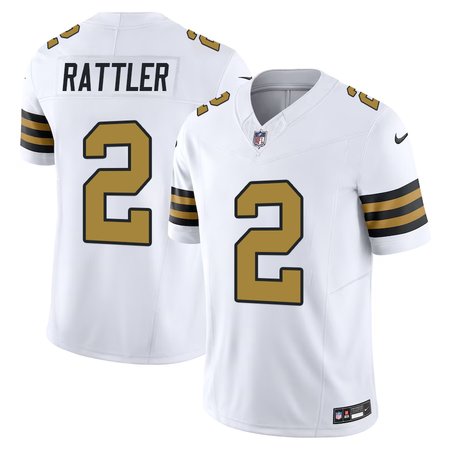 Men's New Orleans Saints #2 Spencer Rattler  White F.U.S.E Vapor Untouchable Limited Stitched Football Jersey