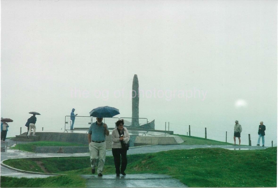 POINTE DU HOC Found Photo Poster painting Color NORMANDY FRANCE Original WW2 Beach VINTAGE 012 5