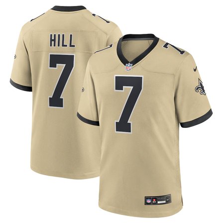 Youth New Orleans Saints #7 Taysom Hill  Gold Gameday Golds Alternate Game Player Jersey