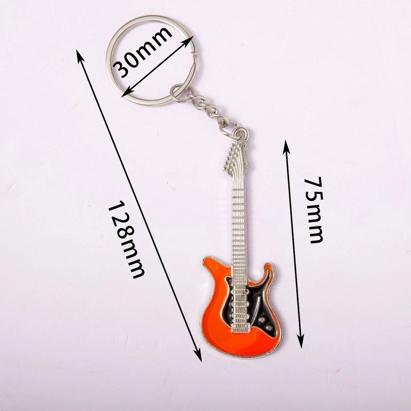 Cute Guitar Zinc Alloy Unisex Keychain