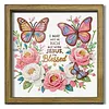 Diamond Painting Special Shaped Drill Butterfly and Flower With Frame(8.46x8.46inch)