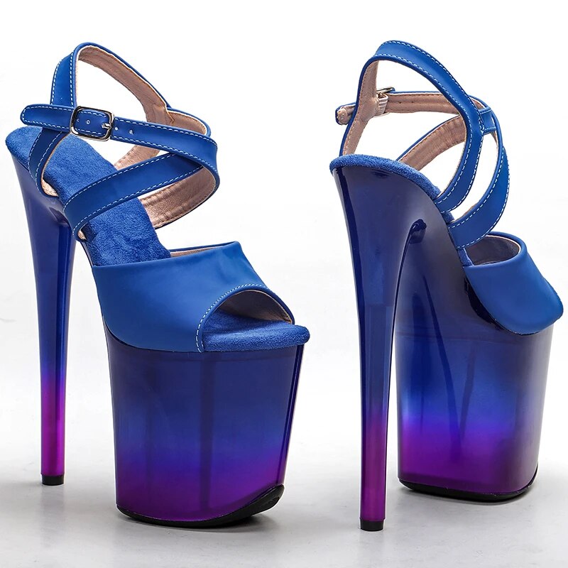 TAAFO 8Inch/20cm Women's Platform Sandals Party High Heels Shoes Pole Dancing Shoes
