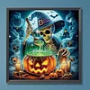 Diamond Painting - Partial Special Shaped Drill - Halloween Skeleton(Canvas|30*30cm)