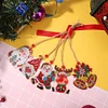 5pcs/set DIY Christmas Diamond Drill Dots Painting Crystal Xmas Trees Hanging Pendant Kits