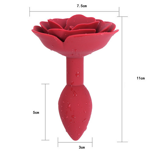 Anal Rose Toy Silicone Rose Butt Plug, rose sex toy