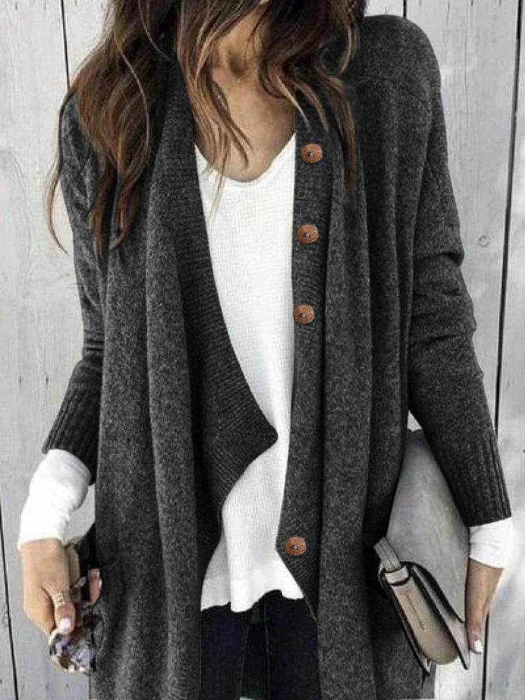 Long Sleeve Cotton-Blend Cardigans